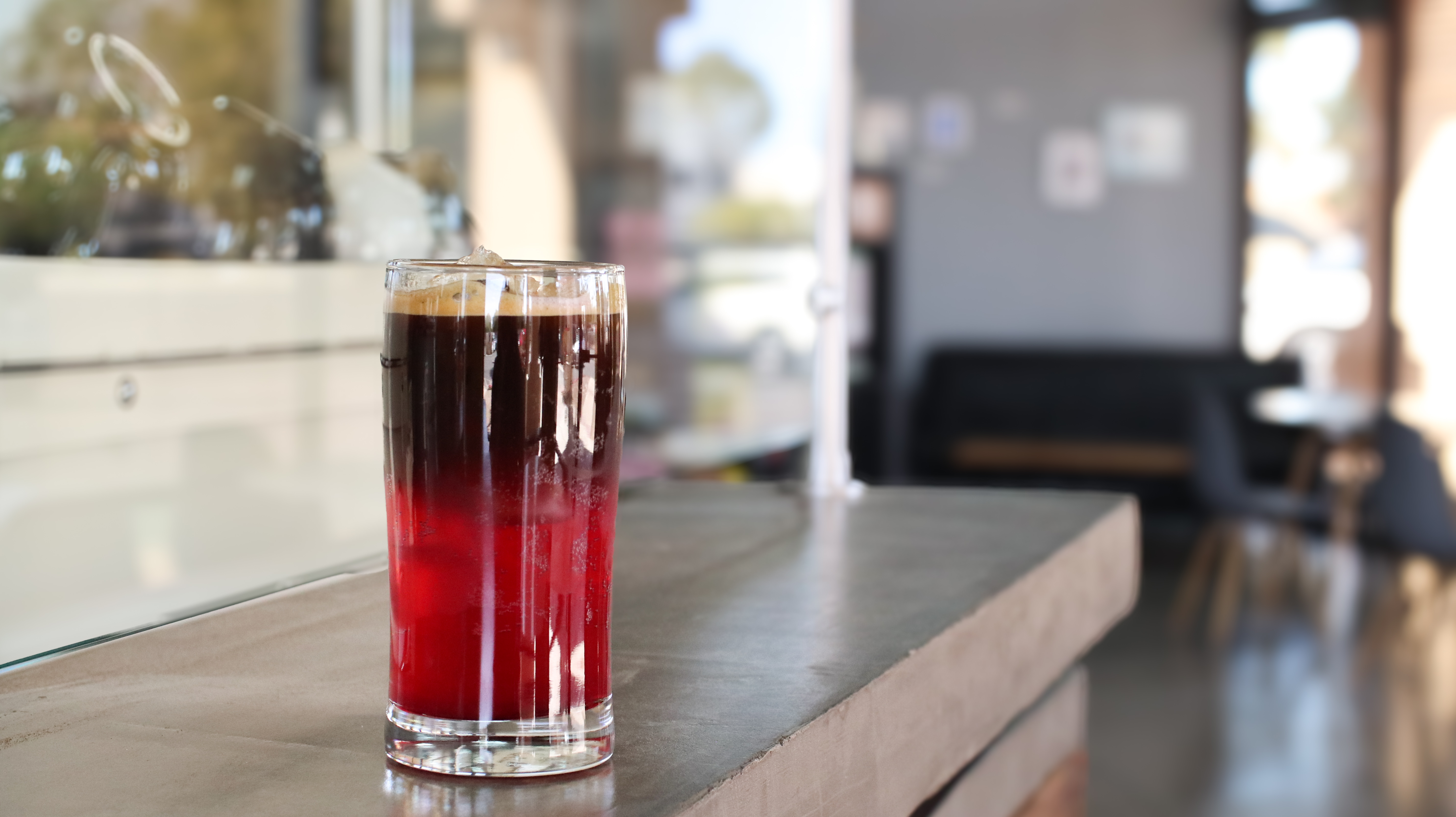 A colorful house-made seasonal drink